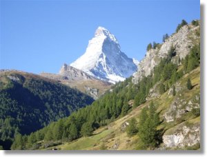 summertime view of the Matterhorn from the apartment